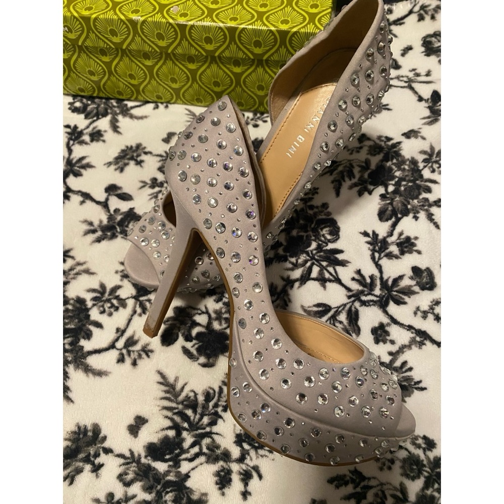 Silver 2012 Gianni Bini Rhinestone Heels